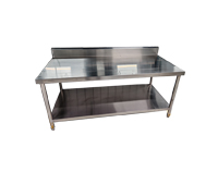 不鏽鋼雙層帶背靠工作台